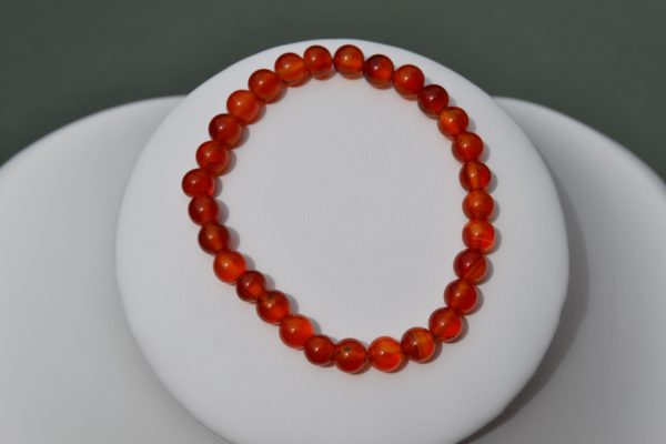 Bracelet Agate orange 6mm – Image 3