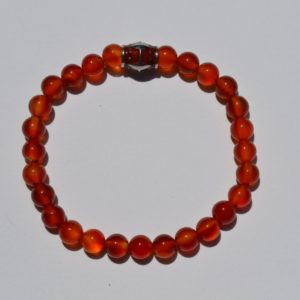 Bracelet Agate orange 6mm