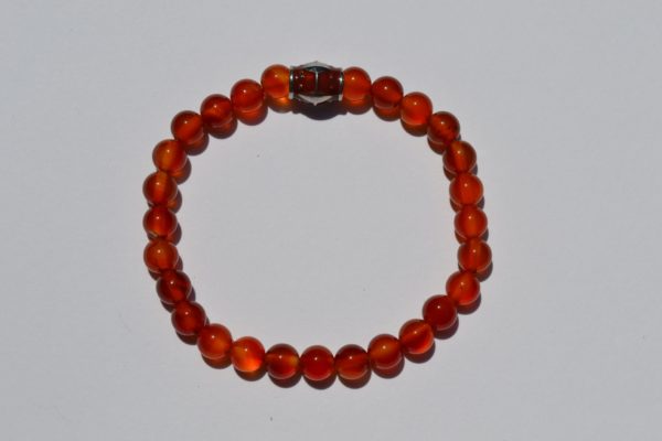 Bracelet Agate orange 6mm