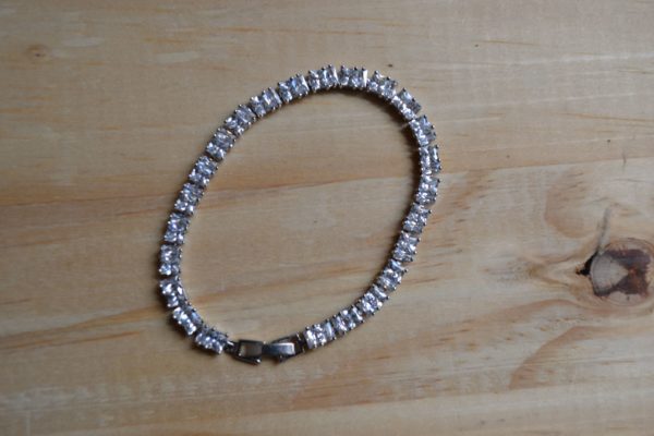 Bracelet Cristal blanc et argent – Image 2