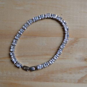 Bracelet Cristal blanc et argent