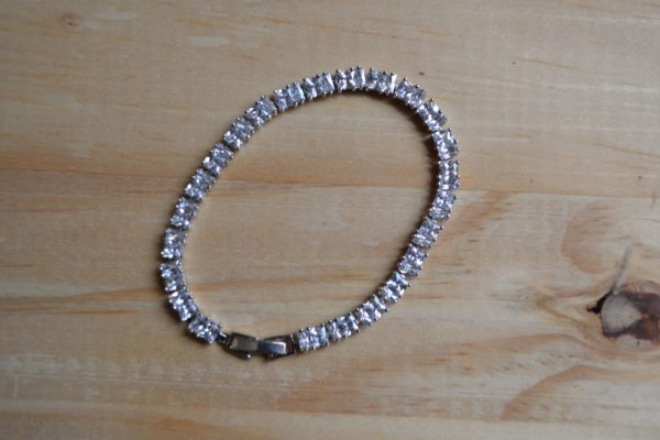 Bracelet Cristal blanc et argent