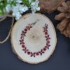 Bracelet Cristal rouge Fleur et Argent
