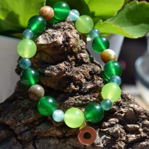 Bracelet Courage Jade et Jaspe 4, 8 et 10mm