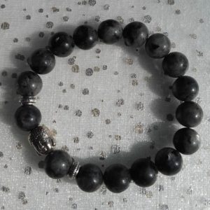 Bracelet Protection Labradorite 10mm et Bouddha