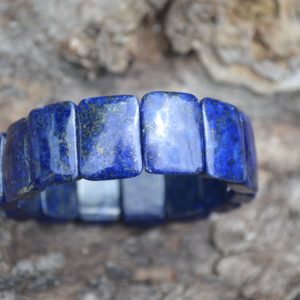 Bracelet Création Lapis Lazuli pierres de 15mmx20mm