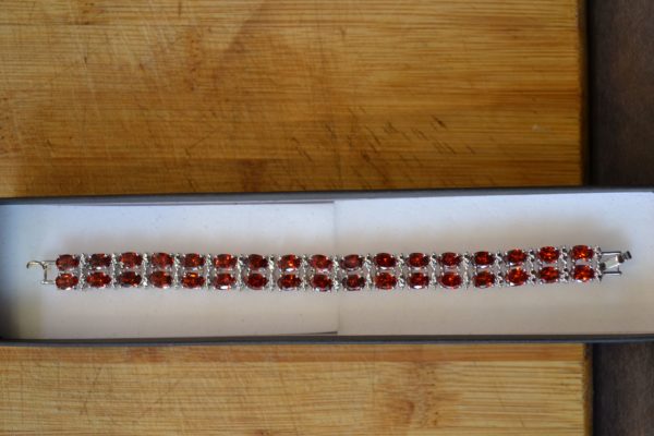 Bracelet cristal rouge et Argent – Image 2