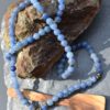 Collier Mala Aventurine bleue 8mm pendentif lotus – Image 2