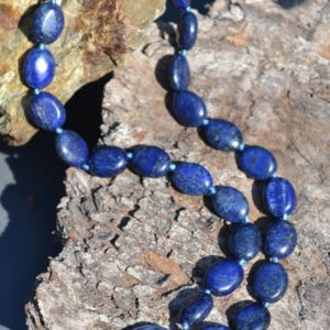 Collier taille standard Lapis Lazuli pierres ovales