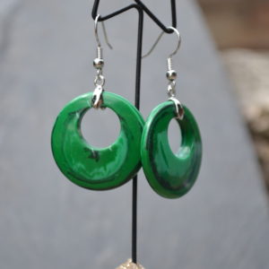 Boucles d'oreilles en Agate verte
