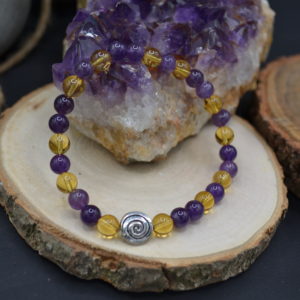 Bracelet Espoir en Améthyste et Citrine 6mm