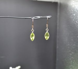 Boucles d'oreilles en Péridot et argent plaqué