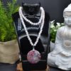 Collier long Quartz rose et Jaspe – Image 3