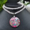 Collier long Quartz rose et Jaspe – Image 2