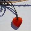 Pendentif cœur en Cornaline avec cordon – Image 3