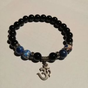 Bracelet Tourmaline et Jaspe, signe OM