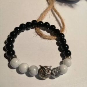 Bracelet Tourmaline et Howlite