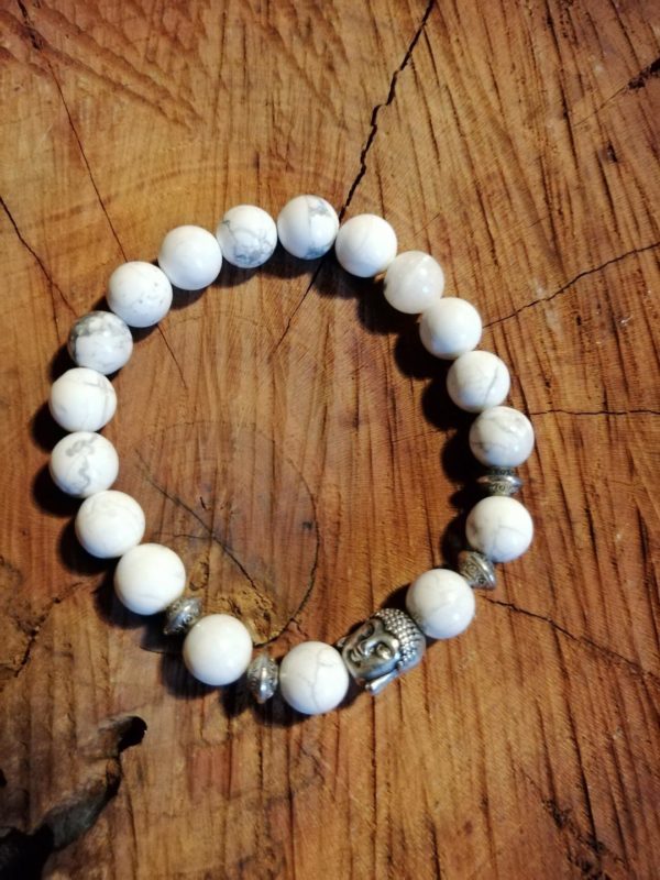 Bracelet Howlite et Bouddha – Image 3