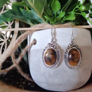 Boucles d'oreilles Œil de Tigre