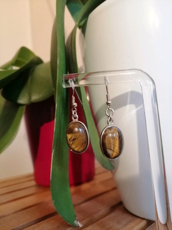 Boucles d'oreilles Œil de Tigre