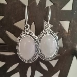 Boucles d'oreilles Quartz rose