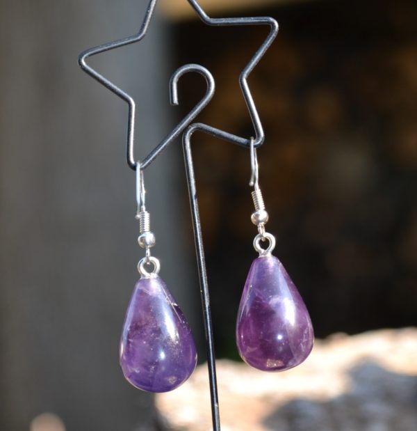 Boucles d'oreilles en Améthyste