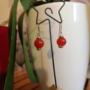 Boucles d'oreilles Agate orange