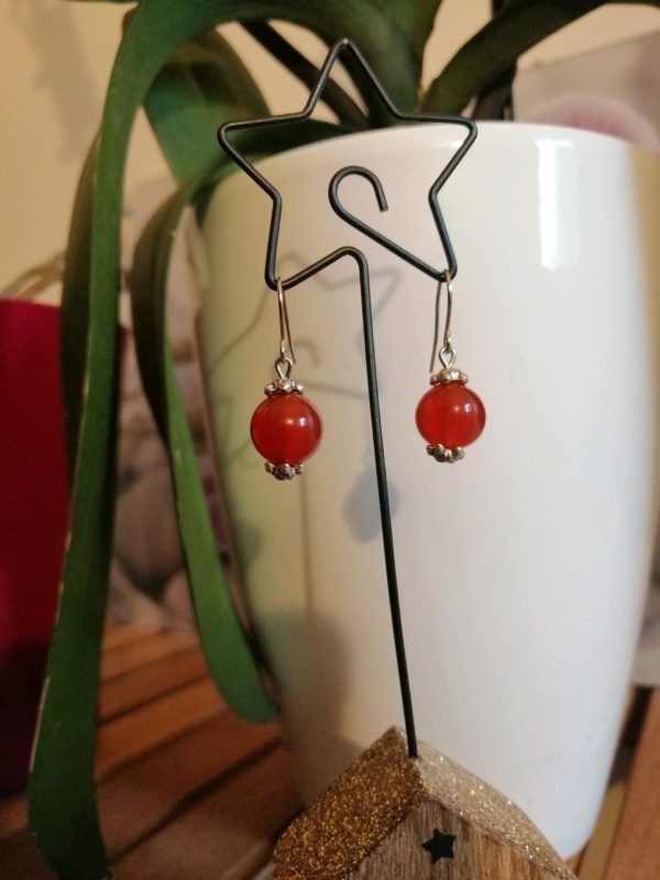 Boucles d'oreilles Agate orange