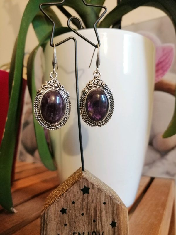 Boucles d'oreilles Amethyste