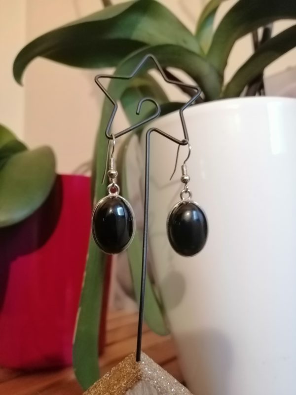Boucles d'oreilles en Onyx