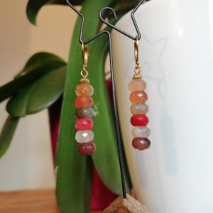 Boucles d'oreilles Tourmaline multicolore