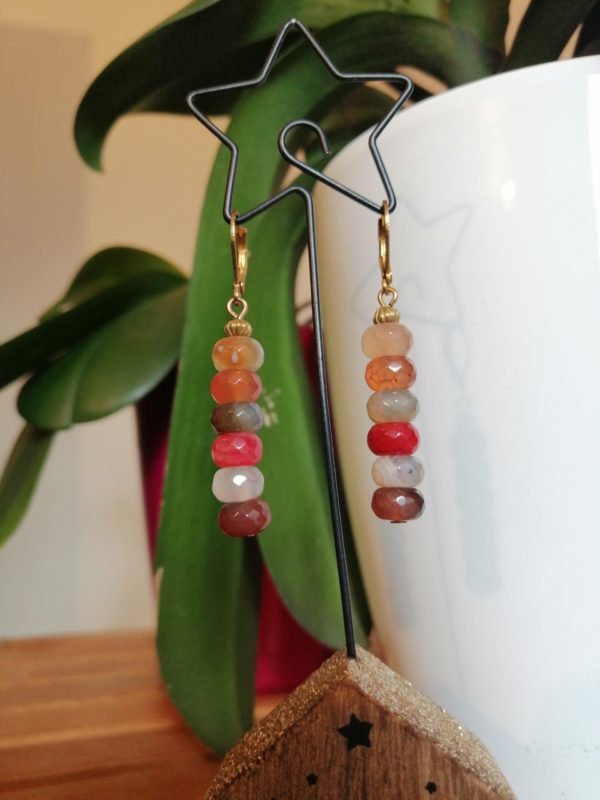 Boucles d'oreilles Tourmaline multicolore
