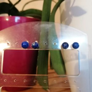 Clous d’oreille en Lapis Lazuli et argent