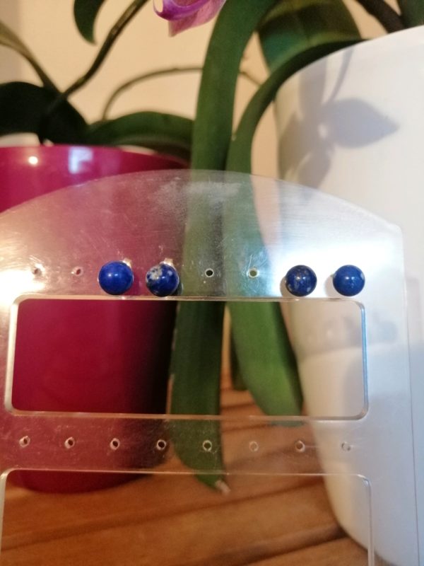 Clous d’oreille en Lapis Lazuli et argent