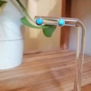 Clous d'oreille en Turquoise et argent